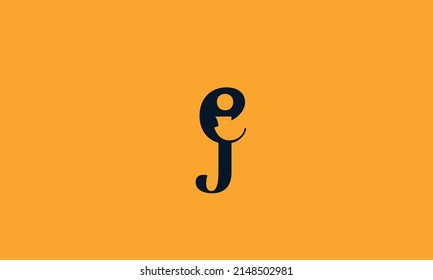 Alphabet letters Initials Monogram logo EJ, JE, E and J