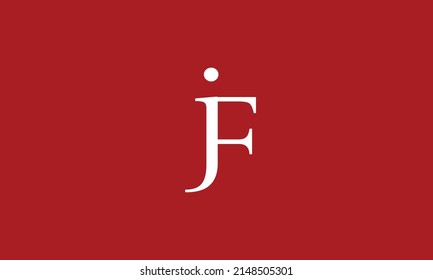 Alphabet letters Initials Monogram logo JF, FJ, J and F