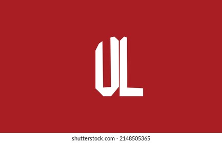 Alphabet letters Initials Monogram logo UL, LU, U and L