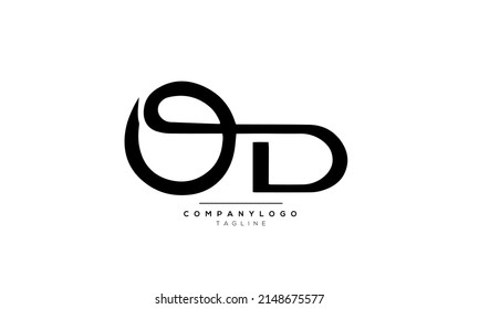 Alphabet letters Initial Monogram Logo OD, OD INITIAL, OD Letter