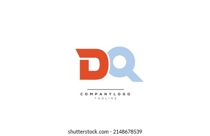 Alphabet letters Initials Monogram logo DQ, DQ INITIAL, DQ letter