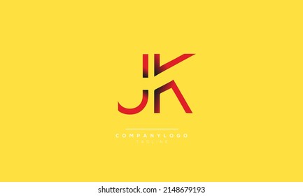 Alphabet letters Initials Monogram logo JK, JK INITIAL, JK letter
