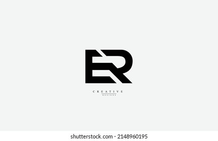 Alphabet letters Initials Monogram logo ER RE E R