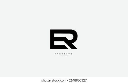 Alphabet letters Initials Monogram logo ER RE E R