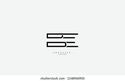 Letras alfabéticas Iniciales Monograma BE EB B E