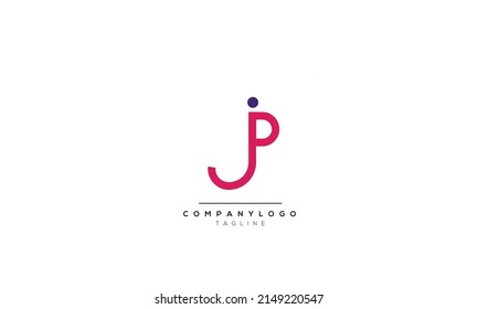 Alphabet letters Initials Monogram logo JP, JP INITIAL, JP letter