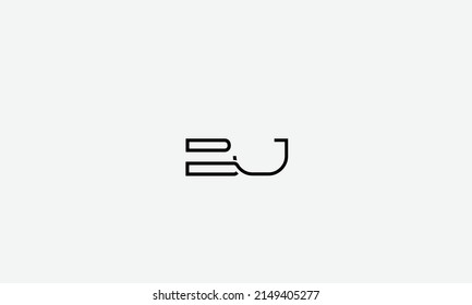 Letras alfabéticas Iniciales Monograma BJ JB B J