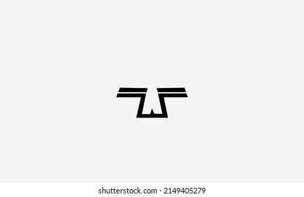 Letras alfabéticas Iniciales Monograma T