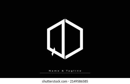 Letras alfabéticas Iniciales Logo Monograma QO , OQ