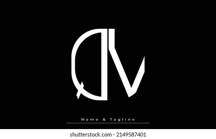 Alphabet letters Initials Monogram logo QV, VQ