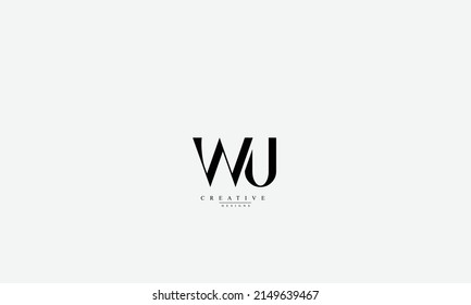 Alphabet letters Initials Monogram logo WU UW W U