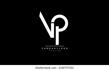 Alphabet letters Initials Monogram logo VP, VP INITIAL, VP letter