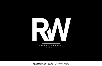 Alphabet letters Initials Monogram logo RW, RW INITIAL, RW letter