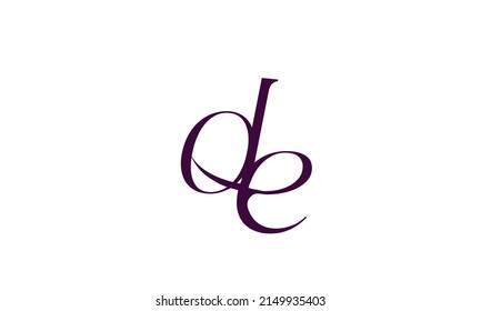 Alphabet letters Initials Monogram logo DE, ED, D and E