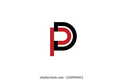 Alphabet letters Initials Monogram logo PD, DP, P and D
