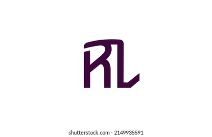 Alphabet letters Initials Monogram logo RL, LR, R and L