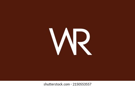 Alphabet Letters Initials Monogram Logo Wr Stock Vector (Royalty Free ...