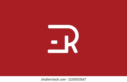 Letras alfabéticas Iniciales Logotipo de monograma ER, RE, E y R