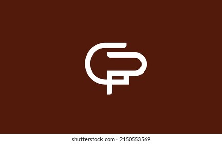 Letras alfabéticas Iniciales Logo de Monograma GP, PG, G y P