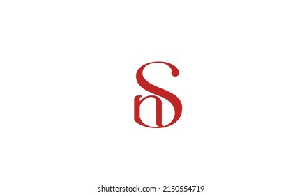 Alphabet letters Initials Monogram logo NS, SN, N and S