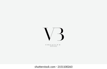 Alphabet letters Initials Monogram logo VB BV V B