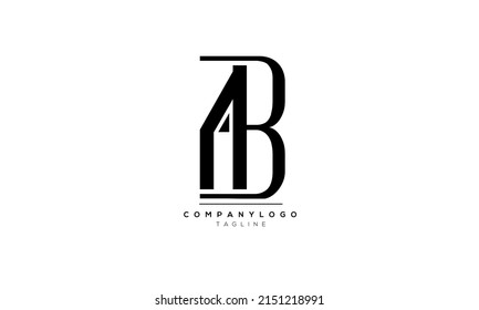 Alphabet letters Initial Monogram logo AB, AB INITIAL, AB letter