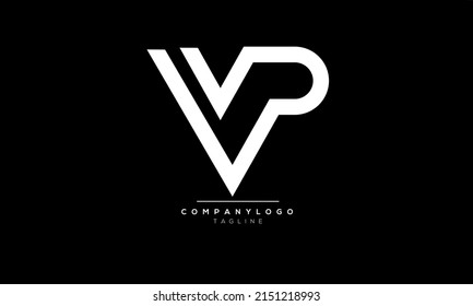 Alphabet letters Initials Monogram logo VP, VP INITIAL, VP letter