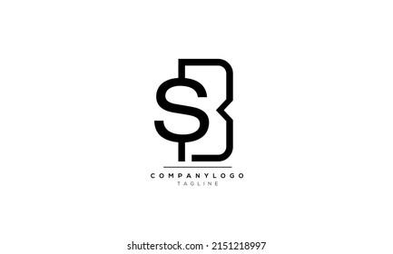 Letras alfabéticas Iniciales Logotipo monograma SB, SB INITIAL, letra SB