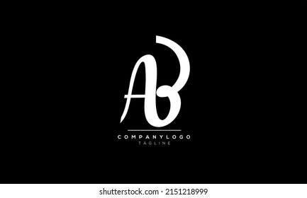 Alphabet letters Initials Monogram logo AB, AB INITIAL, AB letter