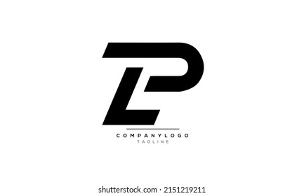 Letras alfabéticas Iniciales Logotipo de monograma LP, LP INITIAL, LP