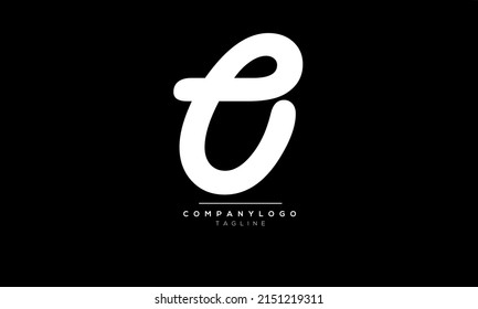 Alphabet letters Initials Monogram logo EU, EU INITIAL, EU letter