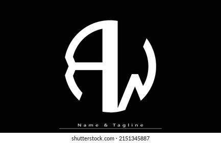 Alphabet letters Initials Monogram logo RW , WR