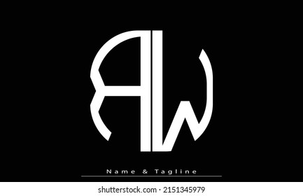 Alphabet letters Initials Monogram logo RW , WR