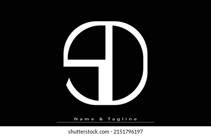 Alphabet letters Initials Monogram logo SD , DS