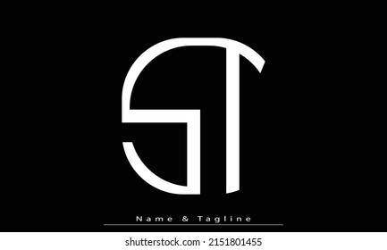 Alphabet letters Initials Monogram logo ST , TS