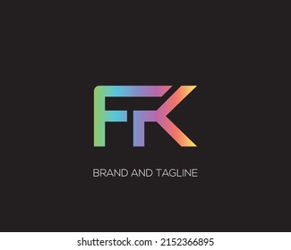 Alphabet letters Initial Monogram Logo FK, FK INITIAL, FK-Brief