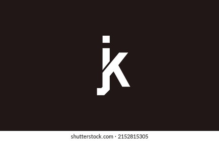Alphabet letters Initials Monogram logo JK, KJ, J and K