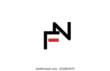 Alphabet letters Initials Monogram logo FN, NF, F and N