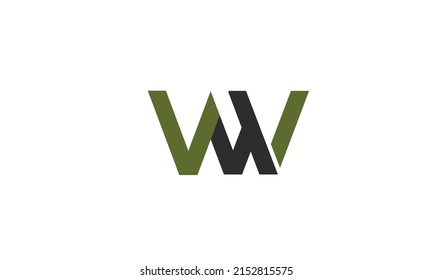 Alphabet letters Initials Monogram logo WV, VW, W and V