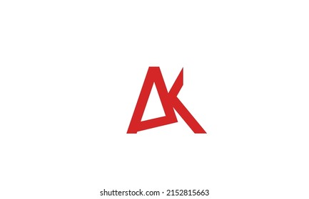 Alphabet letters Initial Monogram Logo AK, KA, A und K