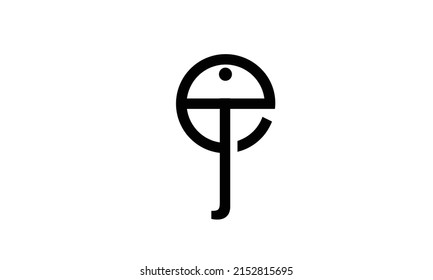 Alphabet letters Initials Monogram logo EJ, JE, E and J