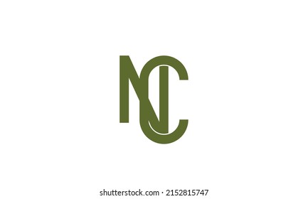 Alphabet letters Initials Monogram logo NC, CN, N and C