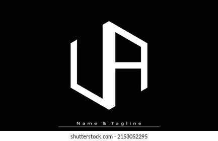 Alphabet letters Initials Monogram logo UA , AU