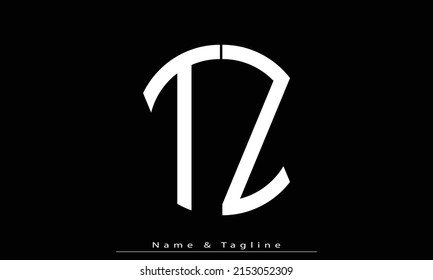 Alphabet letters Initials Monogram logo TZ , ZT