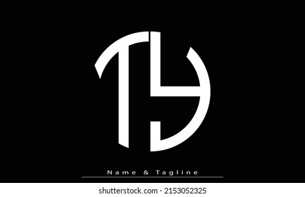 Alphabet letters Initial Monogram Logo TY, YT
