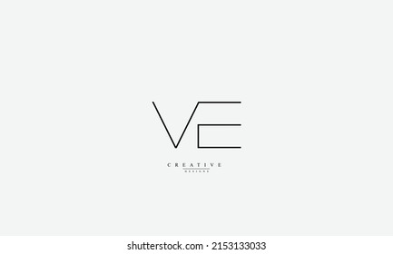 Alphabet letters Initials Monogram logo VE EV V E