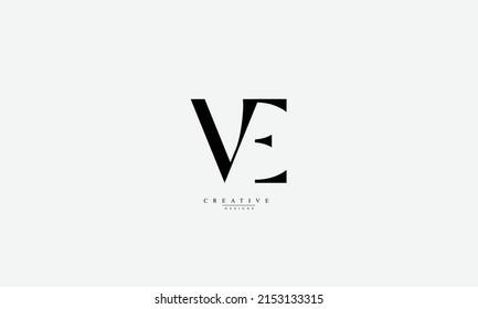 Alphabet letters Initials Monogram logo VE EV V E