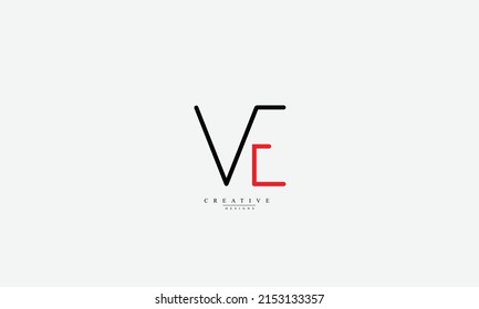 Alphabet letters Initials Monogram logo VE EV V E