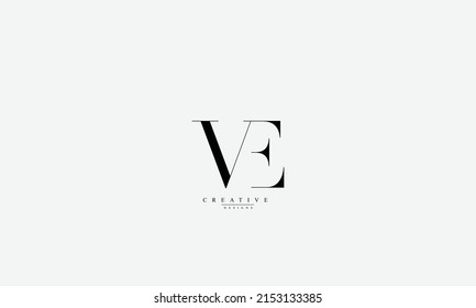 Alphabet letters Initials Monogram logo VE EV V E