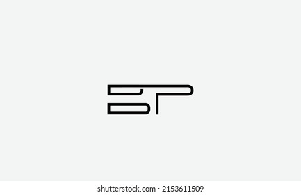 Alphabet letters Initials Monogram logo BP PB B P